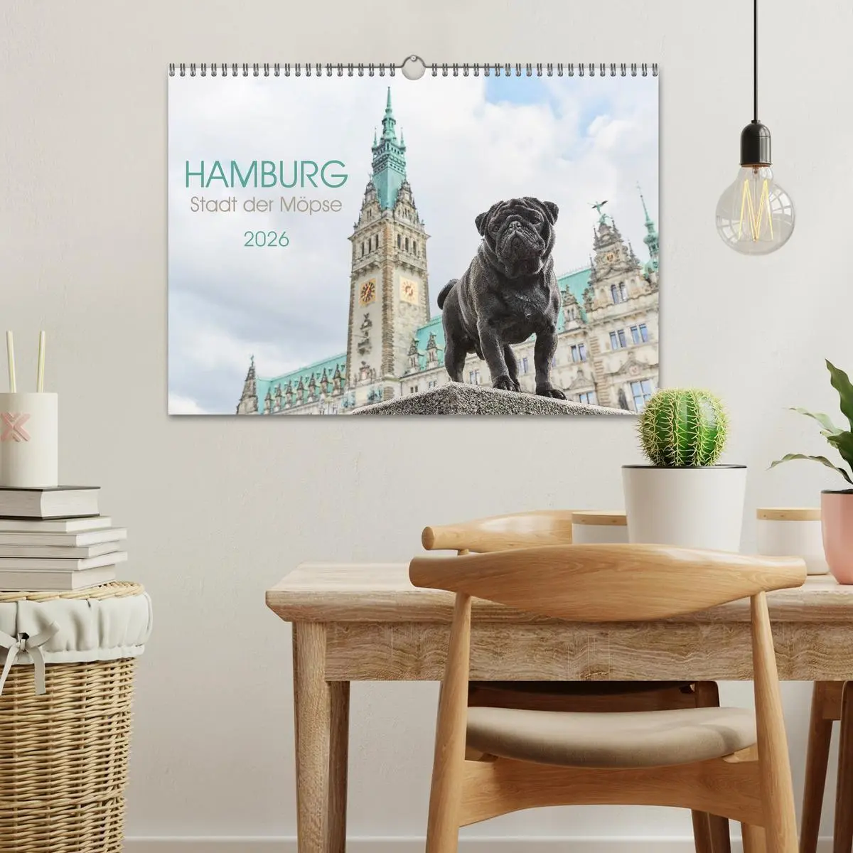 Bild: 9783457853641 | Hamburg - Stadt der Möpse (Wandkalender 2026 DIN A3 quer), CALVENDO...