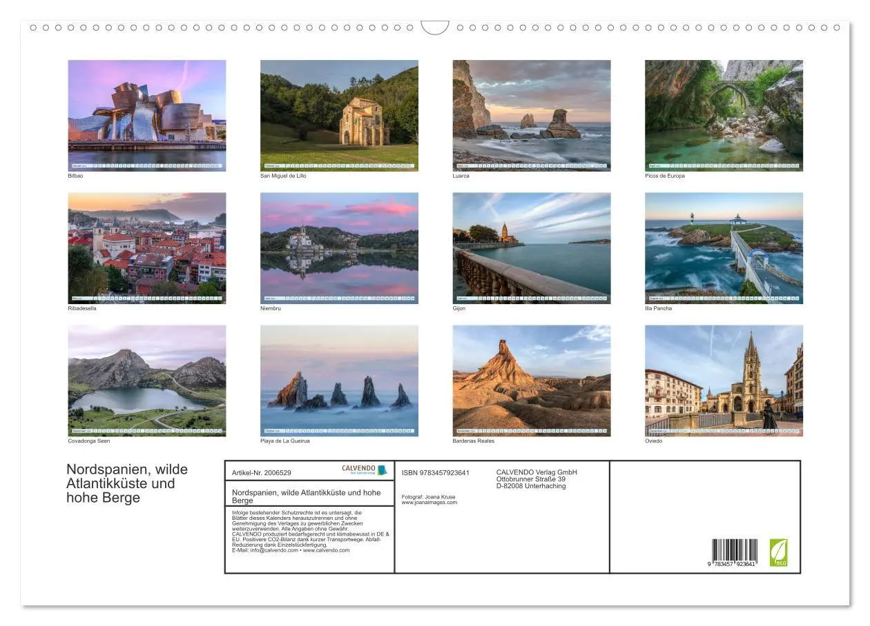 Bild: 9783457923641 | Nordspanien, wilde Atlantikküste und hohe Berge (Wandkalender 2026...