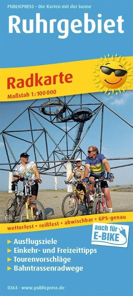 Cover: 9783747303641 | Ruhrgebiet 1:100 000 | (Land-)Karte | Radkarte | Deutsch | 2018