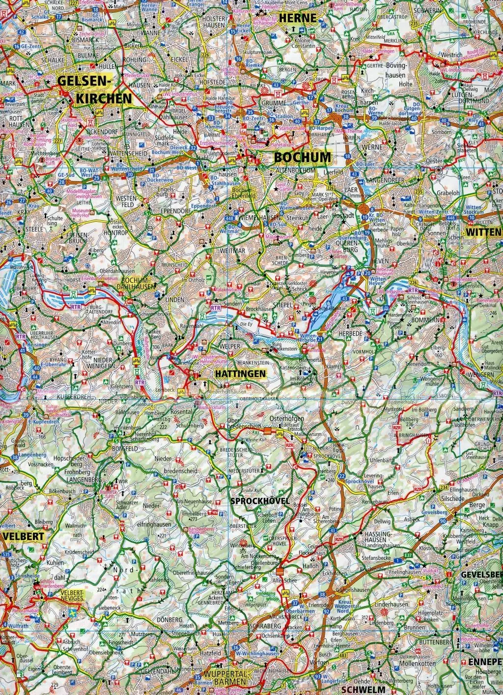 Bild: 9783747303641 | Ruhrgebiet 1:100 000 | (Land-)Karte | Radkarte | Deutsch | 2018