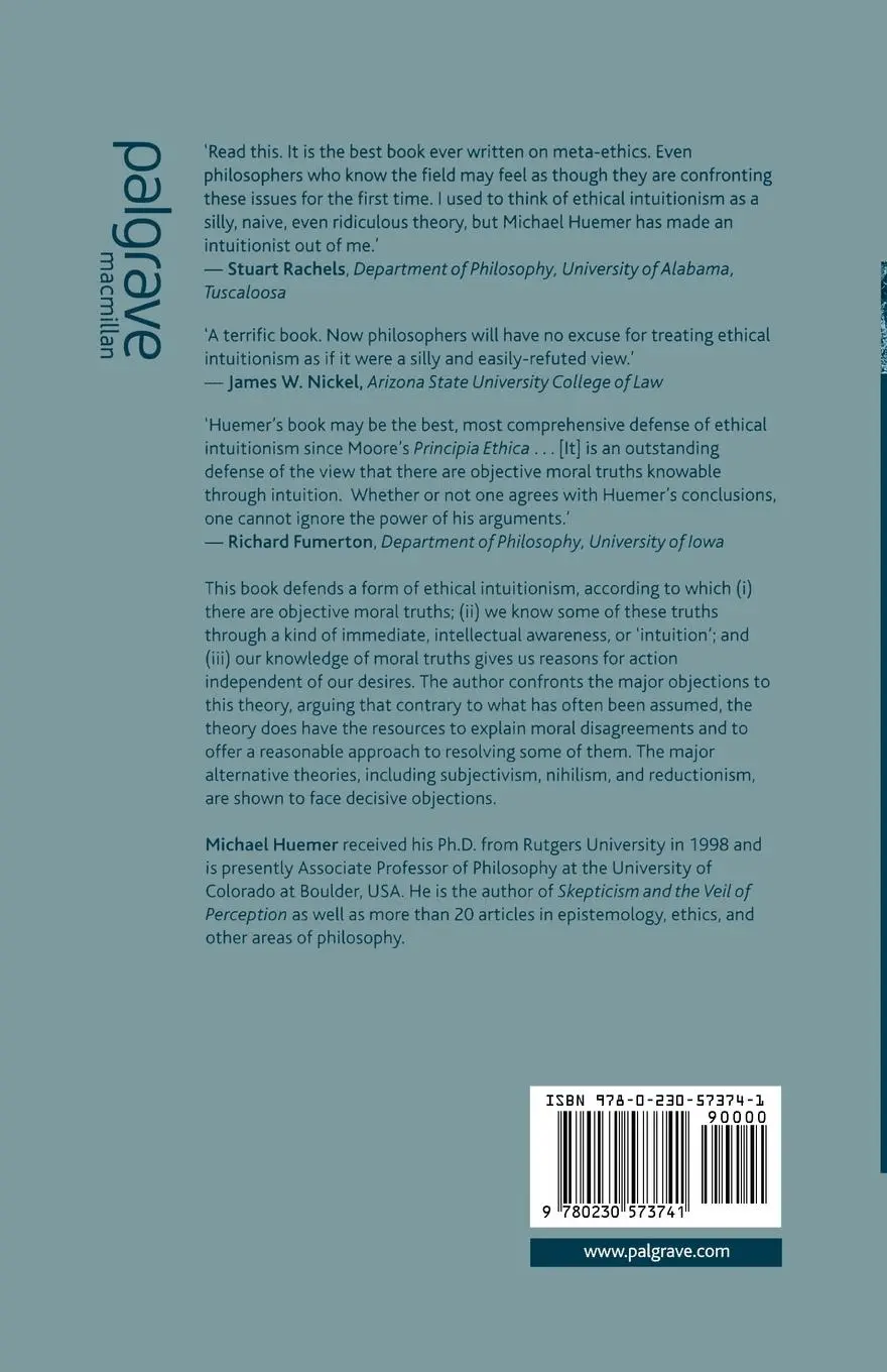 Rückseite: 9780230573741 | Ethical Intuitionism | M. Huemer | Taschenbuch | xxv | Englisch | 2007