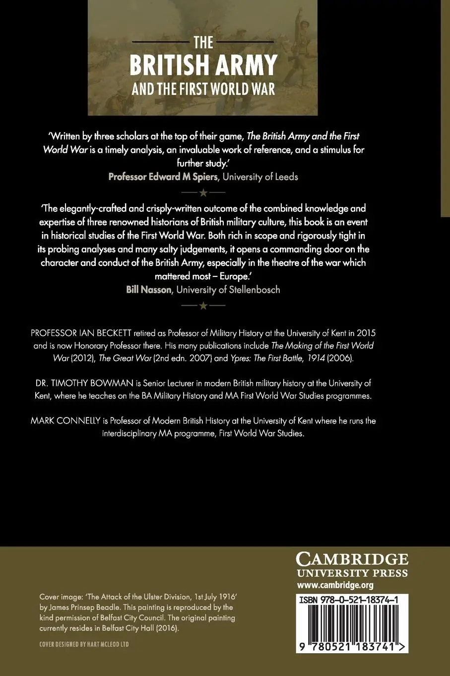 Rückseite: 9780521183741 | The British Army and the First World War | Ian Beckett (u. a.) | Buch