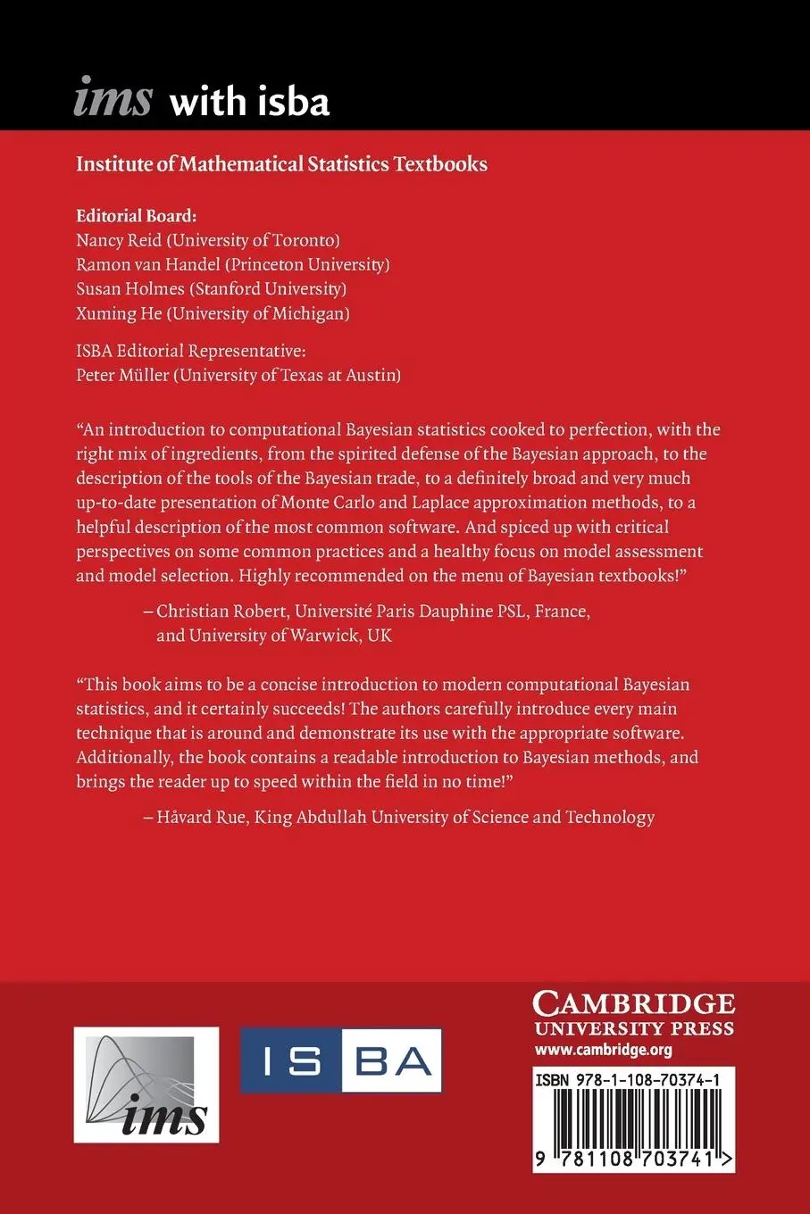 Rückseite: 9781108703741 | Computational Bayesian Statistics | M. Antónia Amaral Turkman (u. a.)