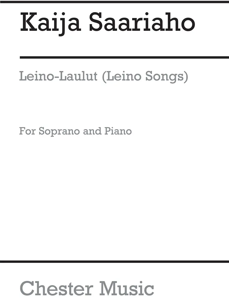 Cover: 9781847723741 | Leinolaulut (Leino Songs) | Kaija Saariaho | Buch | 2008