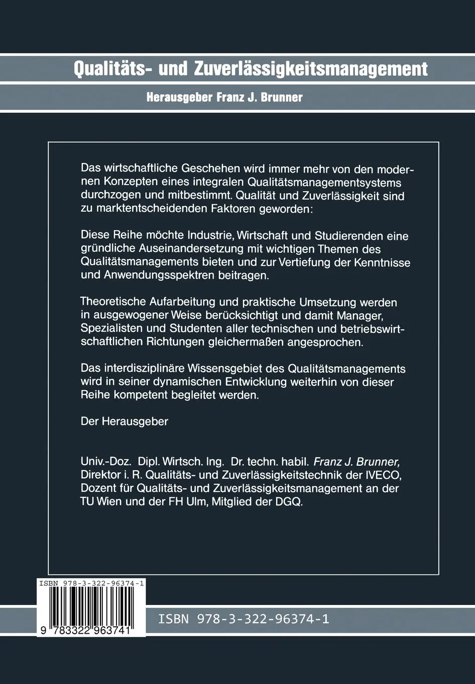 Rückseite: 9783322963741 | CAQ im TQM | Rechnergestütztes Qualitätsmanagement | Hering (u. a.)