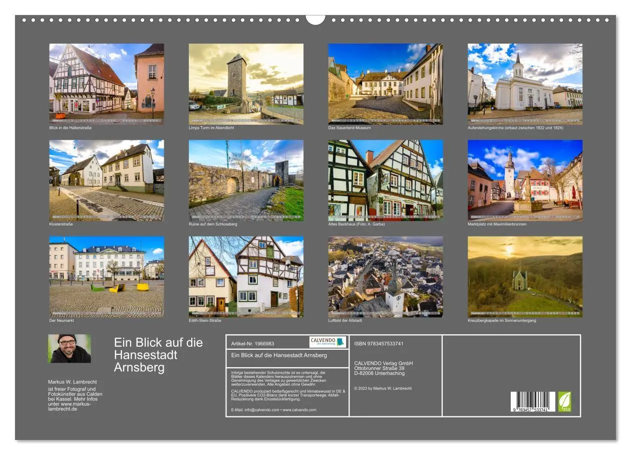 Bild: 9783457533741 | Ein Blick auf die Hansestadt Arnsberg (Wandkalender 2026 DIN A2...