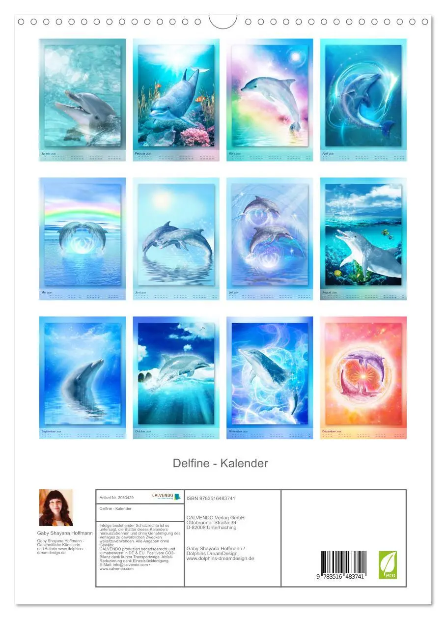 Bild: 9783516483741 | Delfine - Kalender (Wandkalender 2026 DIN A3 hoch), CALVENDO...