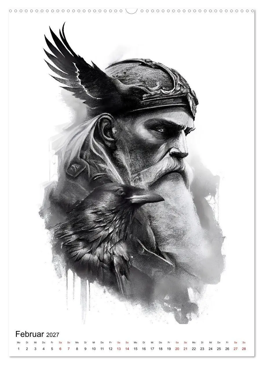 Bild: 9783569333741 | Welt und Mythologie der Wikinger (Wandkalender 2027 DIN A2 hoch),...