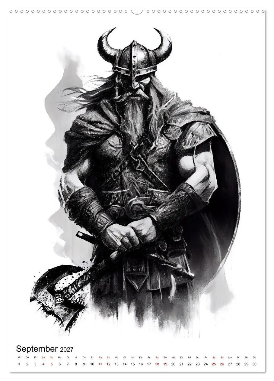 Bild: 9783569333741 | Welt und Mythologie der Wikinger (Wandkalender 2027 DIN A2 hoch),...