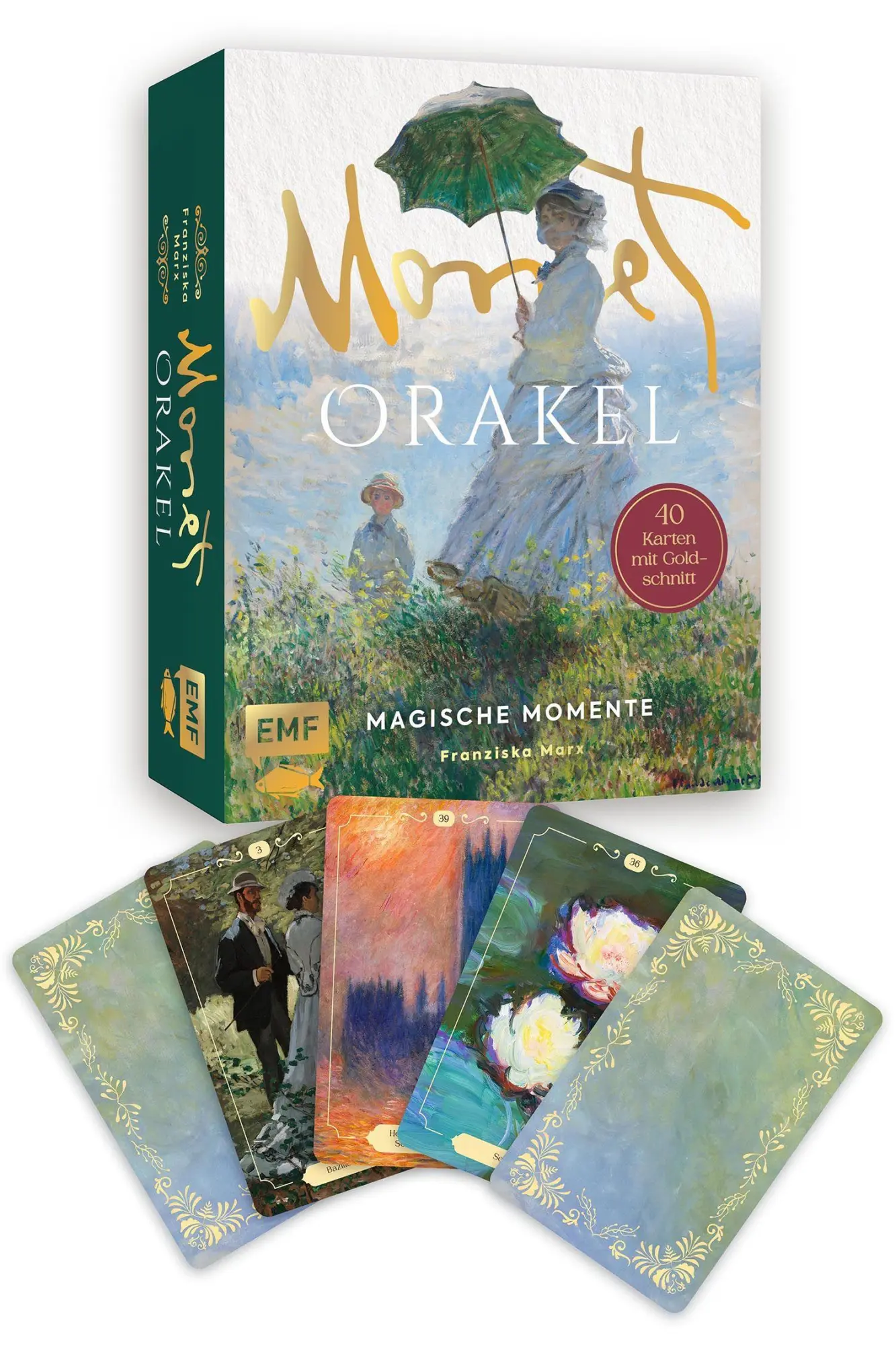 Cover: 9783745933741 | Orakel-Kartenset: Magische Momente - Das Monet-Orakel | Franziska Marx