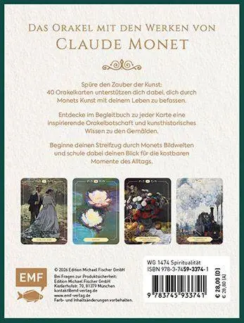 Rückseite: 9783745933741 | Orakel-Kartenset: Magische Momente - Das Monet-Orakel | Franziska Marx