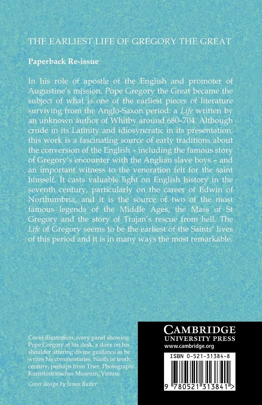 Rückseite: 9780521313841 | The Earliest Life of Gregory the Great | Bertram Colgrave | Buch