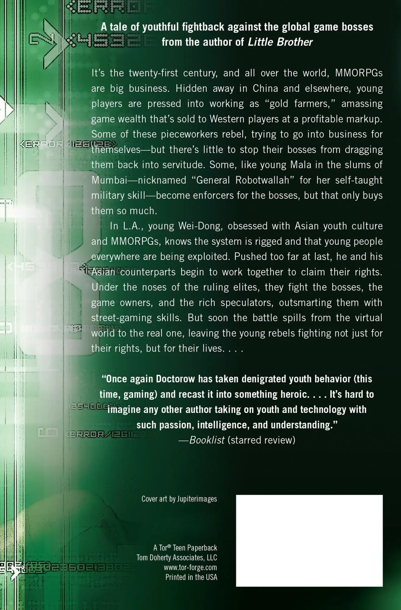 Rückseite: 9780765333841 | For the Win | Cory Doctorow | Taschenbuch | Kartoniert / Broschiert