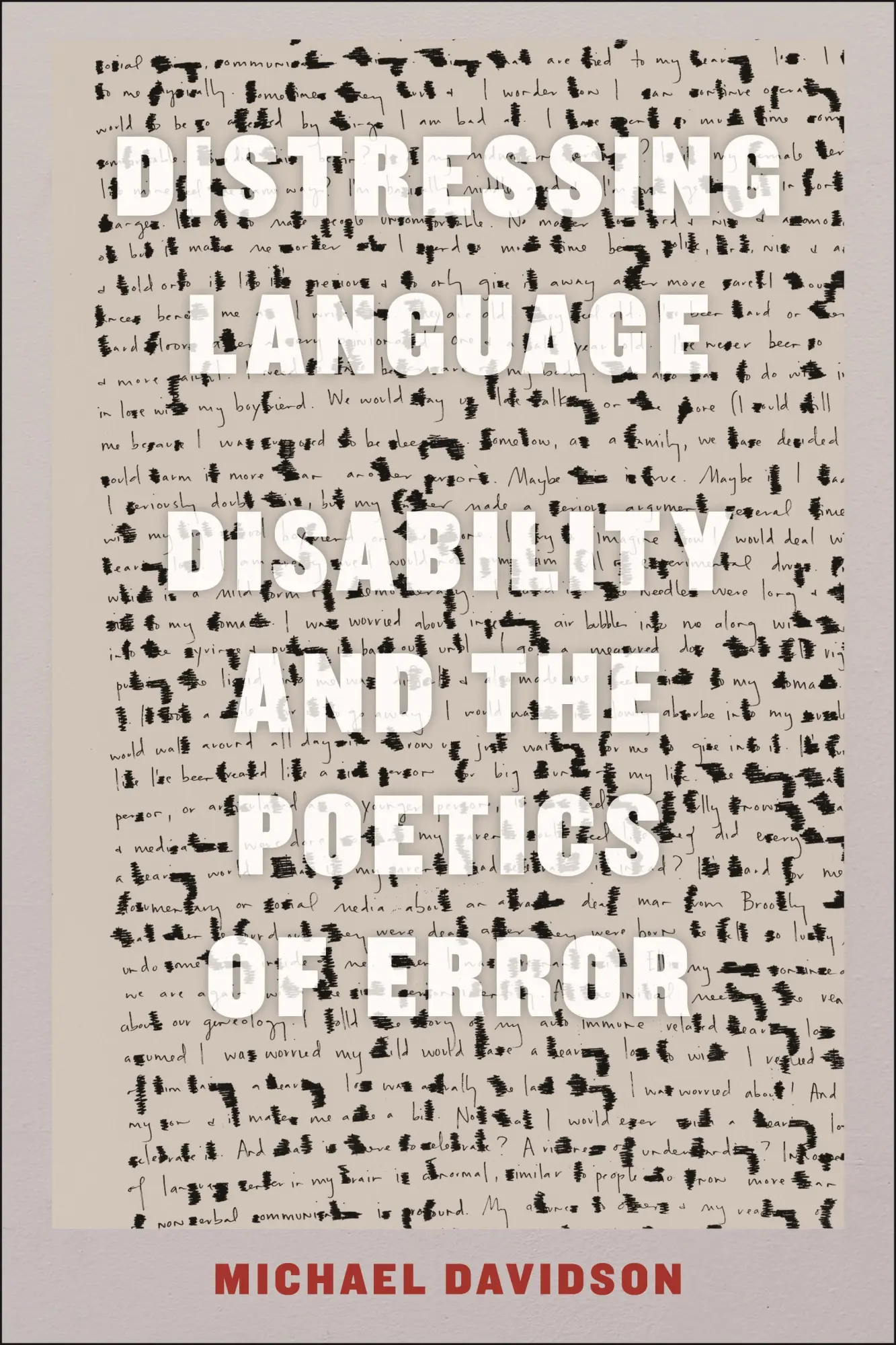 Cover: 9781479813841 | Distressing Language | Disability and the Poetics of Error | Davidson