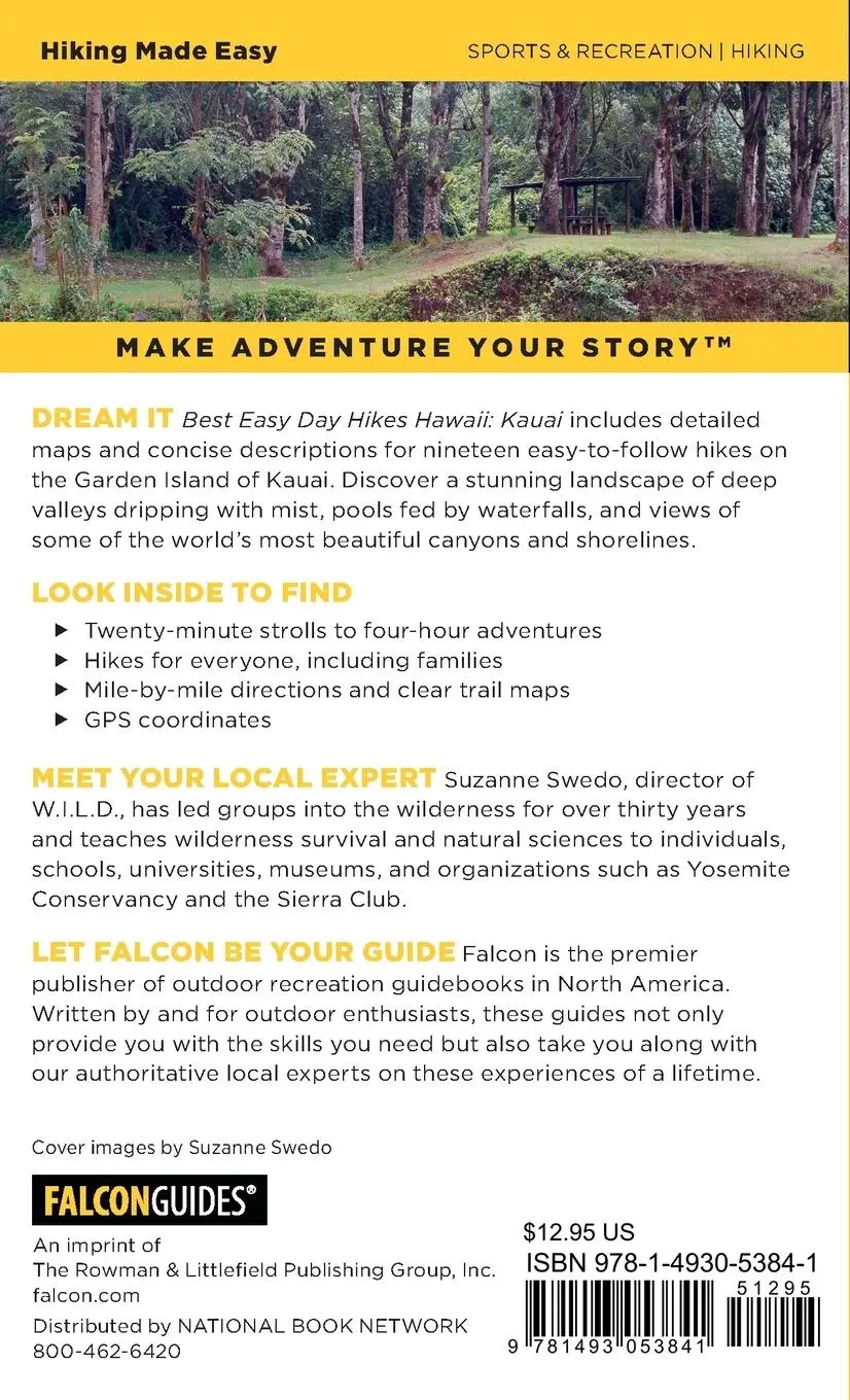 Rückseite: 9781493053841 | Best Easy Day Hikes Hawaii | Kauai | Suzanne Swedo | Taschenbuch