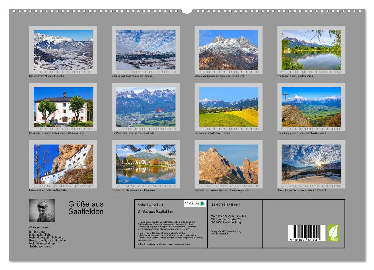 Bild: 9783457453841 | Grüße aus Saalfelden (hochwertiger Premium Wandkalender 2026 DIN A2...