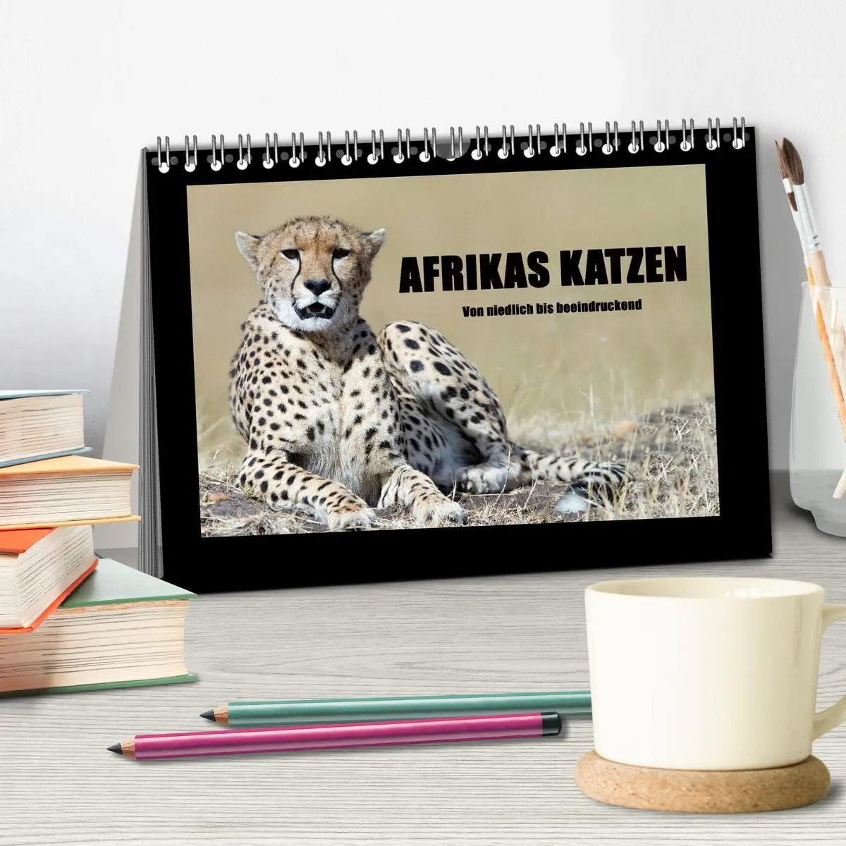 Bild: 9783516163841 | Afrikas Katzen (Tischkalender 2026 DIN A5 quer), CALVENDO...