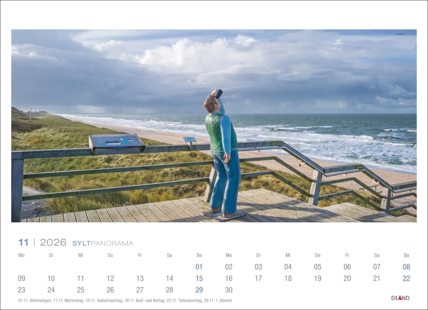 Bild: 9783964023841 | Sylt Panorama Postkartenkalender 2026 - Hans Jessel | Hans Jessel