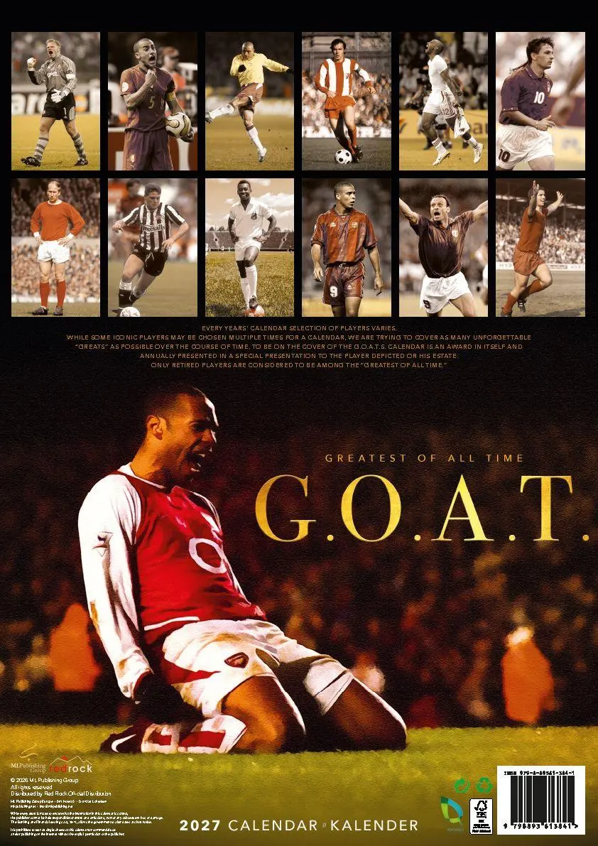 Bild: 9798893613841 | G.O.A.T.S. - Der Fussball Legenden Kalender 2027 | Kalender | 14 S.