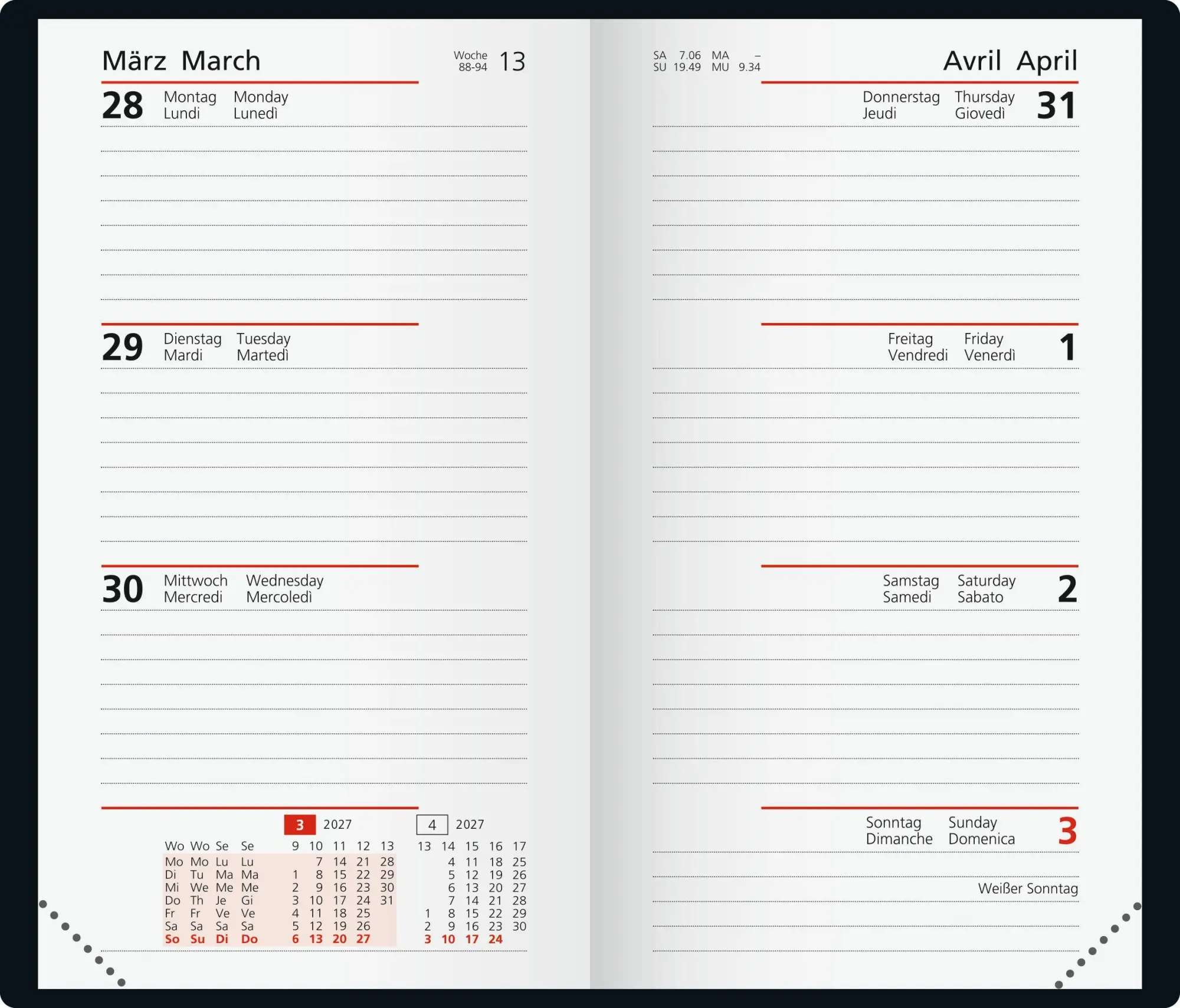 Bild: 4003273793941 | rido/idé 7016915047 Taschenkalender Mod. Taschenplaner int. 2027...