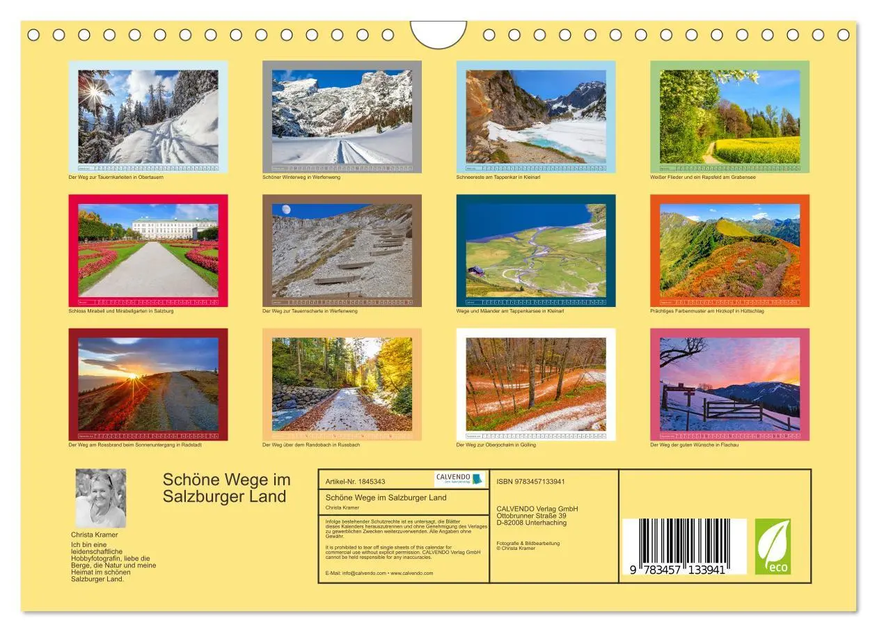 Bild: 9783457133941 | Schöne Wege im Salzburger Land (Wandkalender 2025 DIN A4 quer),...