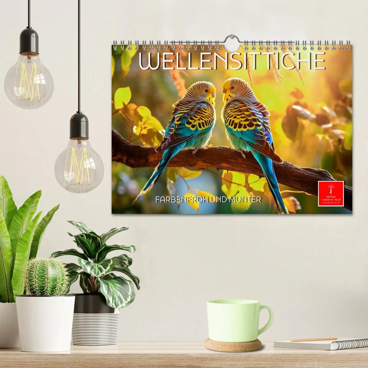 Bild: 9783457373941 | Wellensittiche farbenfroh und munter (Wandkalender 2026 DIN A4...
