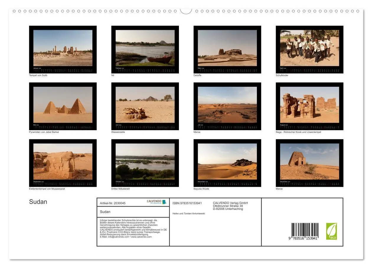 Bild: 9783516153941 | Sudan (hochwertiger Premium Wandkalender 2026 DIN A2 quer),...