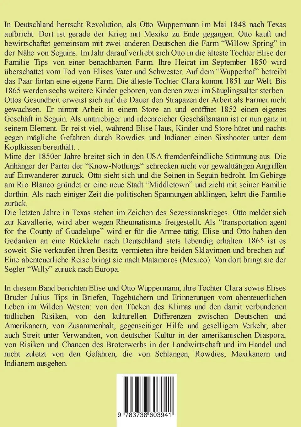 Rückseite: 9783738603941 | Im Wilden Westen | 1848-1865 | Otto Wuppermann (u. a.) | Taschenbuch