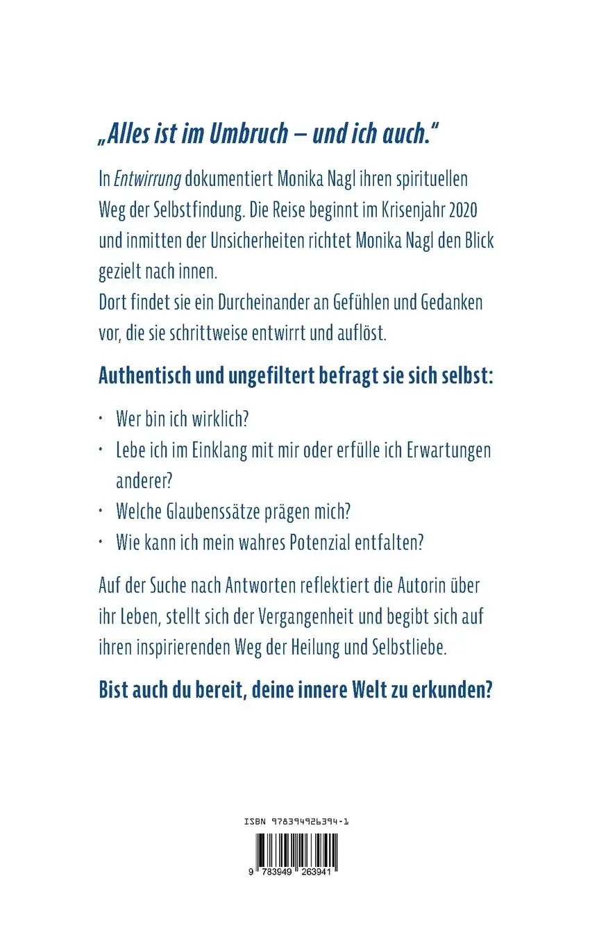 Rückseite: 9783949263941 | Entwirrung | Wie funktioniert mein Geist | Monika Nagl | Taschenbuch