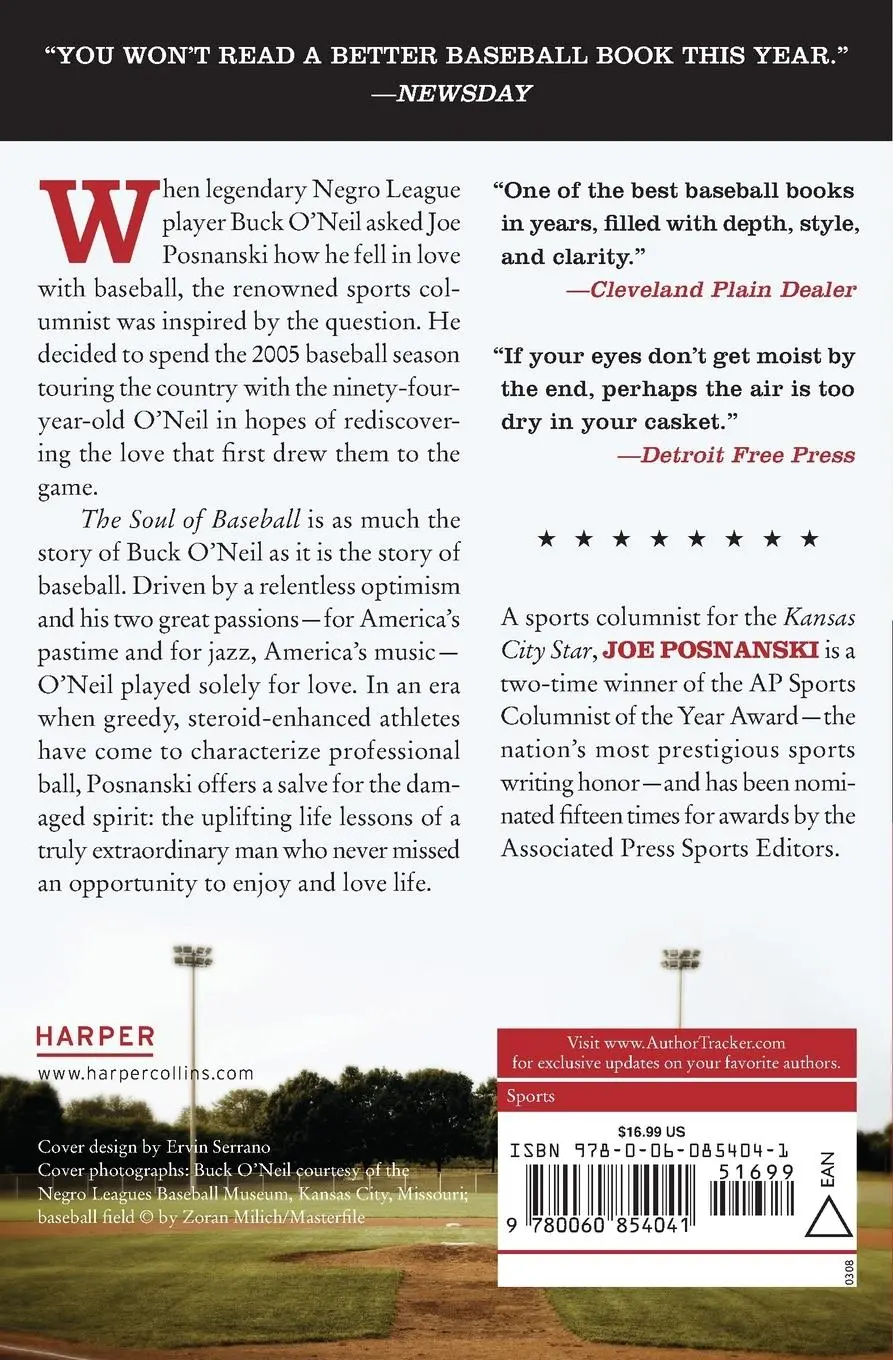 Rückseite: 9780060854041 | The Soul of Baseball | A Road Trip Through Buck O'Neil's America