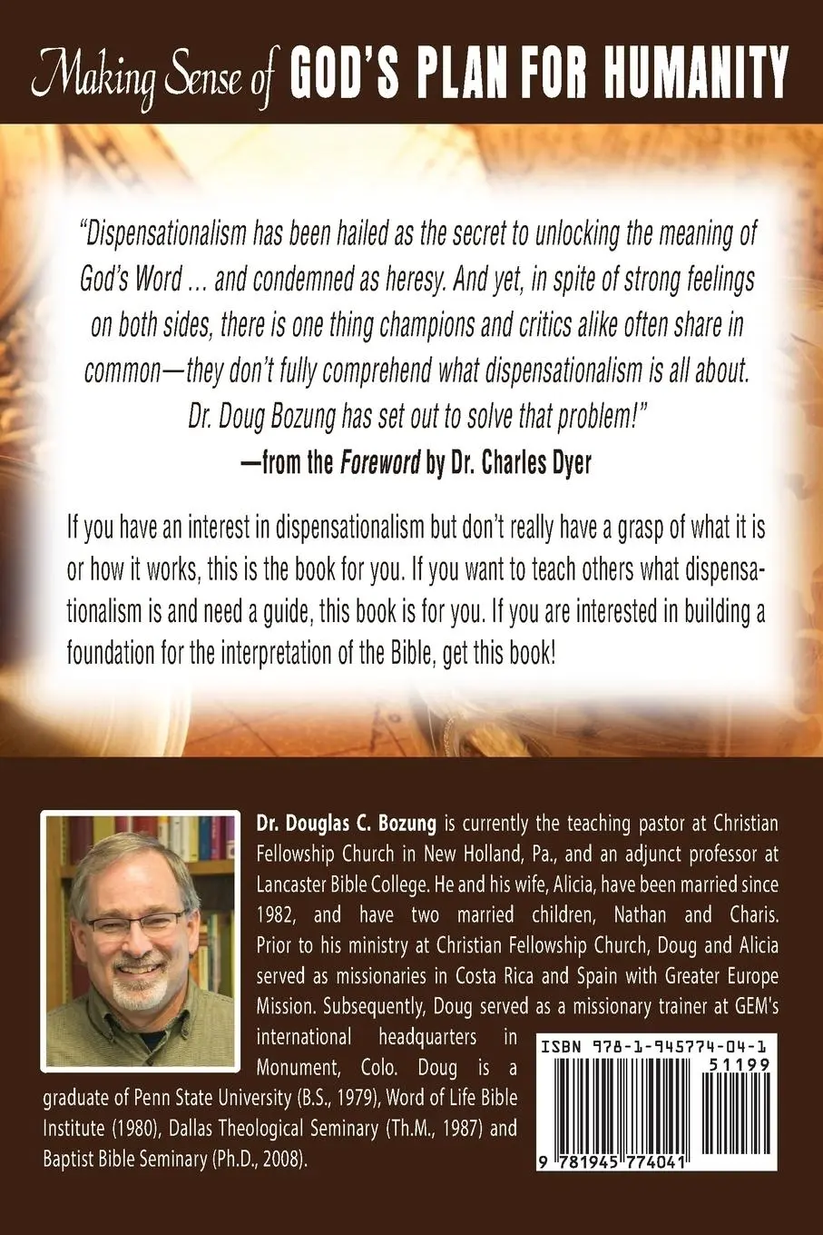 Rückseite: 9781945774041 | Making Sense of God's Plan for Humanity | Douglas C Bozung | Buch