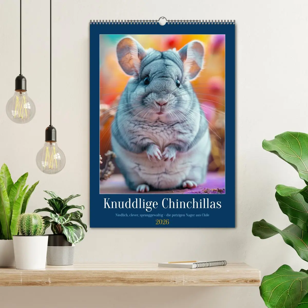 Bild: 9783457264041 | Knuddlige Chinchillas (Wandkalender 2026 DIN A2 hoch), CALVENDO...