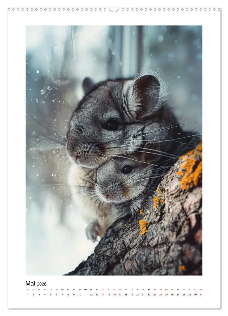 Bild: 9783457264041 | Knuddlige Chinchillas (Wandkalender 2026 DIN A2 hoch), CALVENDO...