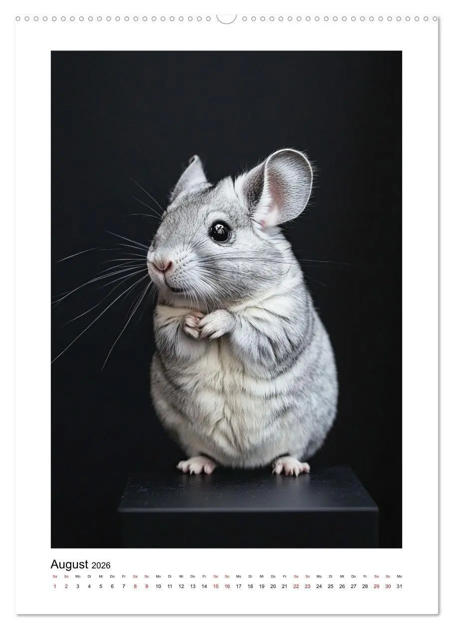 Bild: 9783457264041 | Knuddlige Chinchillas (Wandkalender 2026 DIN A2 hoch), CALVENDO...