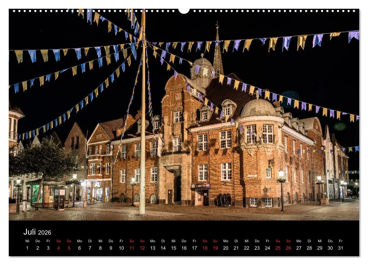 Bild: 9783457884041 | Buxtehude bei Nacht (Wandkalender 2026 DIN A2 quer), CALVENDO...