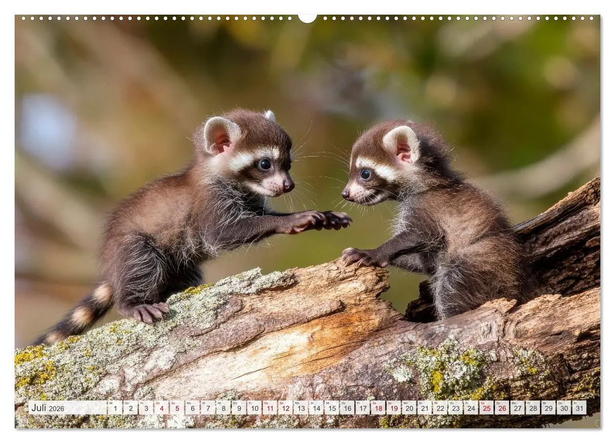 Bild: 9783516594041 | TIERKINDER Abenteuer Wildnis (Wandkalender 2026 DIN A2 quer),...