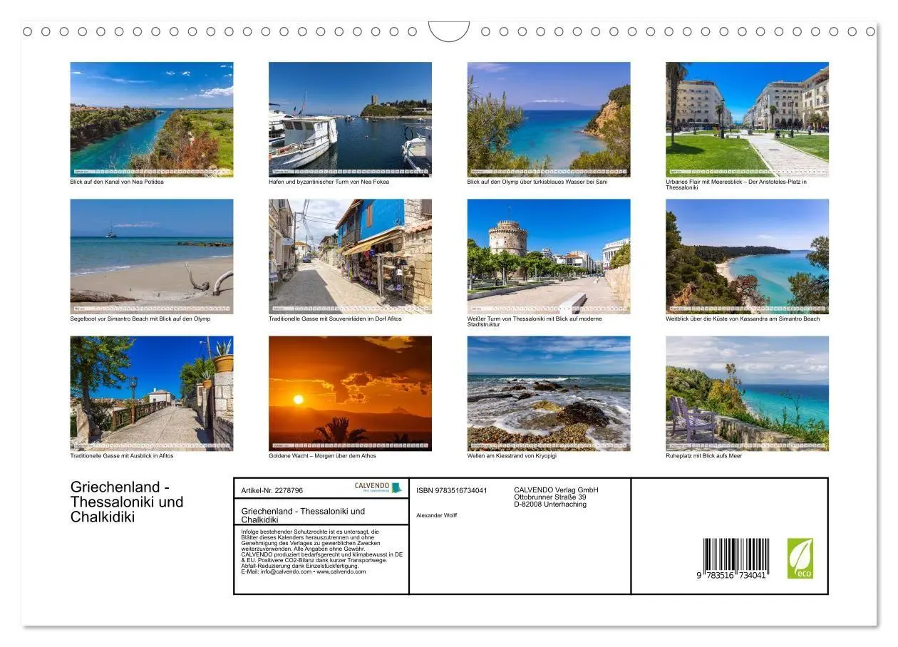 Bild: 9783516734041 | Griechenland - Thessaloniki und Chalkidiki (Wandkalender 2026 DIN...