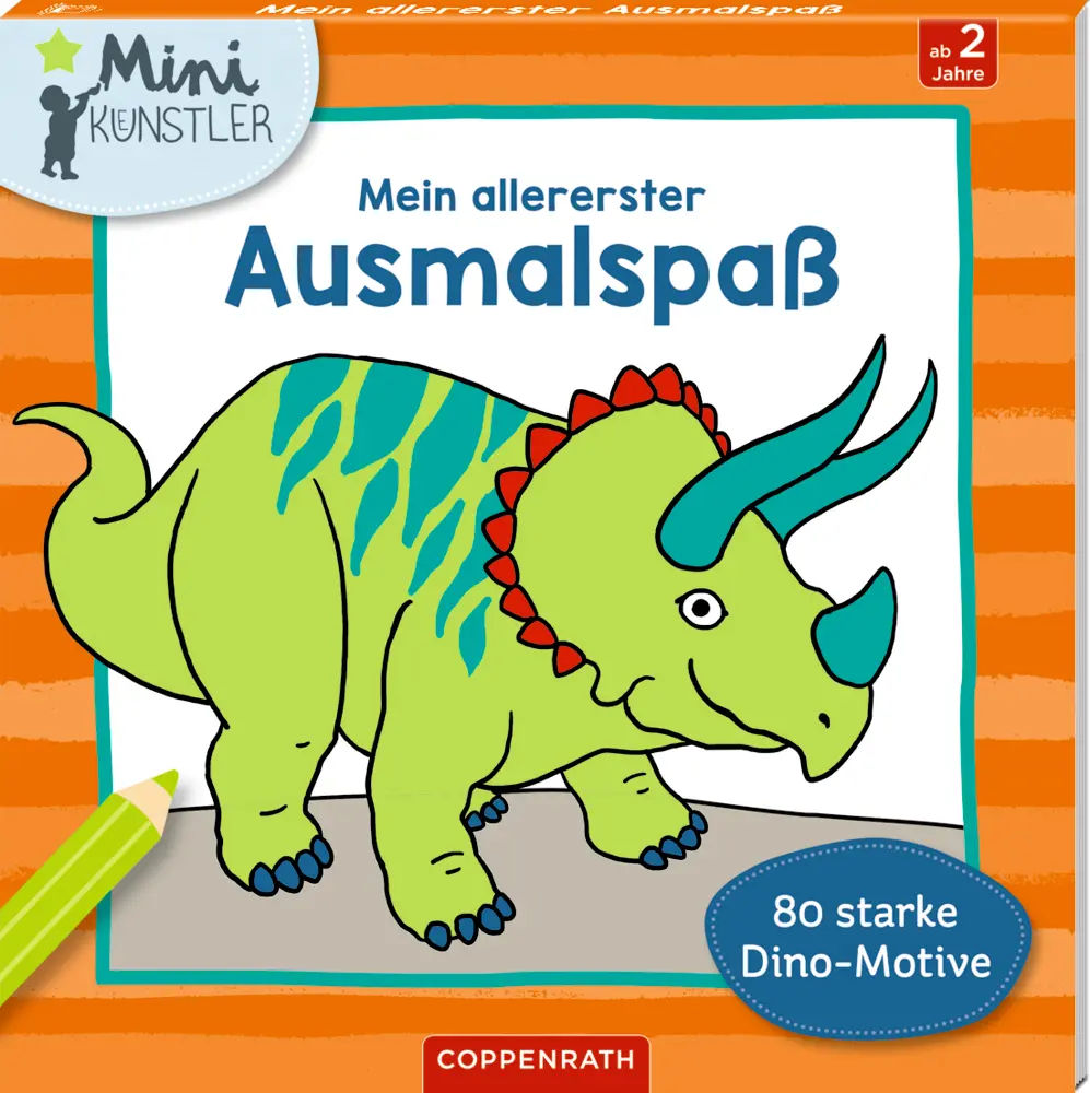 Cover: 9783649634041 | Mein allererster Ausmalspaß | 80 starke Dino-Motive | Frey-Spieker
