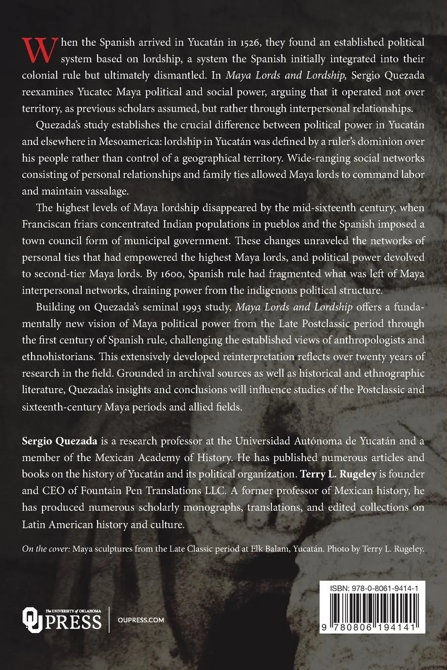 Rückseite: 9780806194141 | Maya Lords and Lordship | Sergio Quezada | Taschenbuch | Englisch