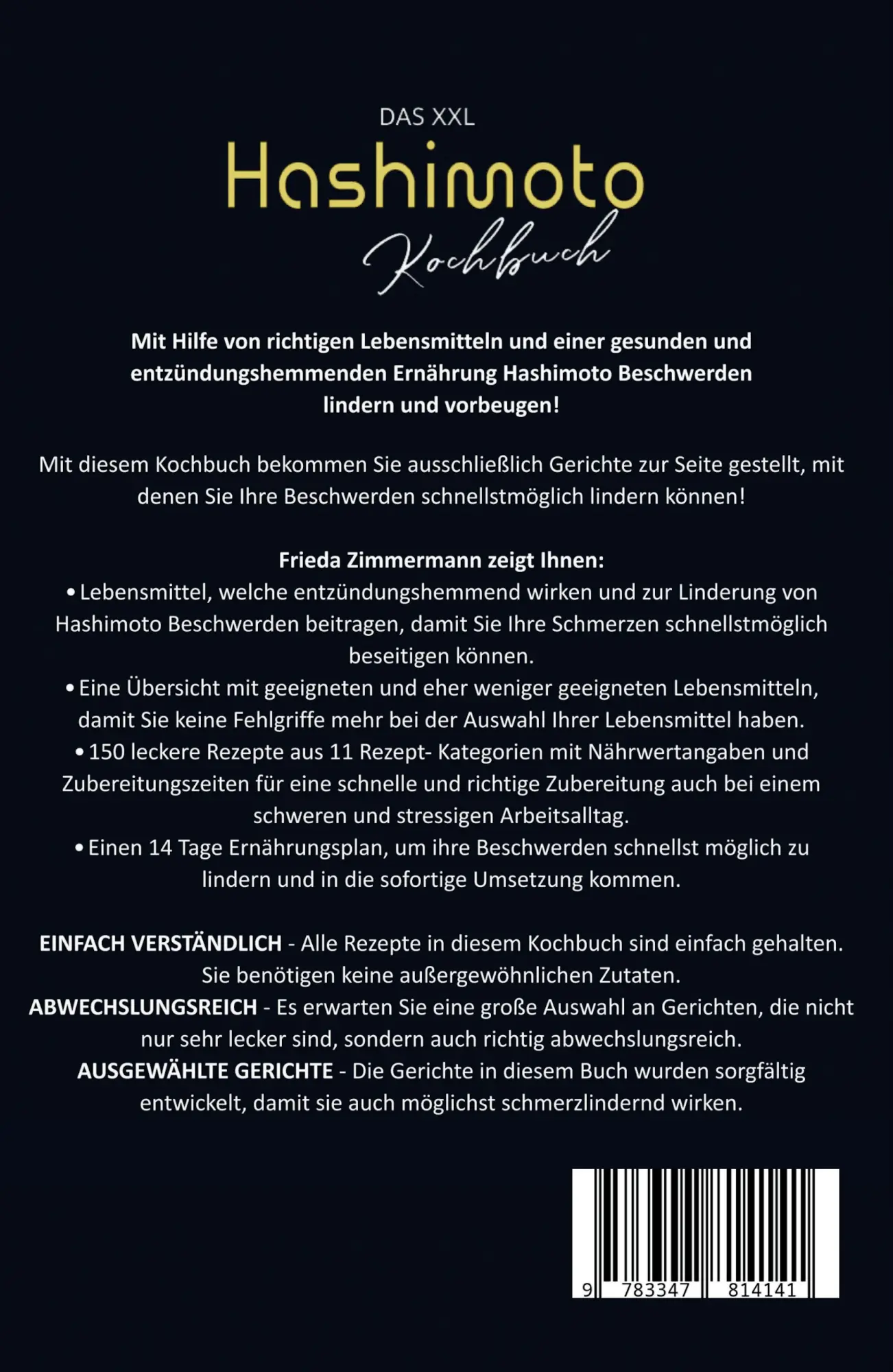 Rückseite: 9783347814141 | Das XXL Hashimoto Kochbuch! Inklusive 14 Tage Ernährungsplan und...
