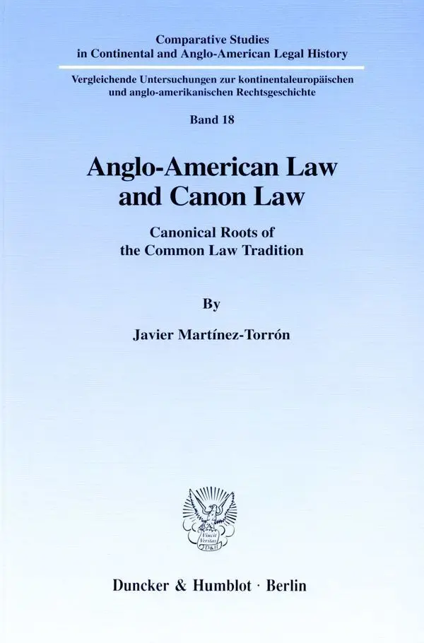 Cover: 9783428094141 | Anglo-American Law and Canon Law. | Javier Martínez-Torrón | Buch