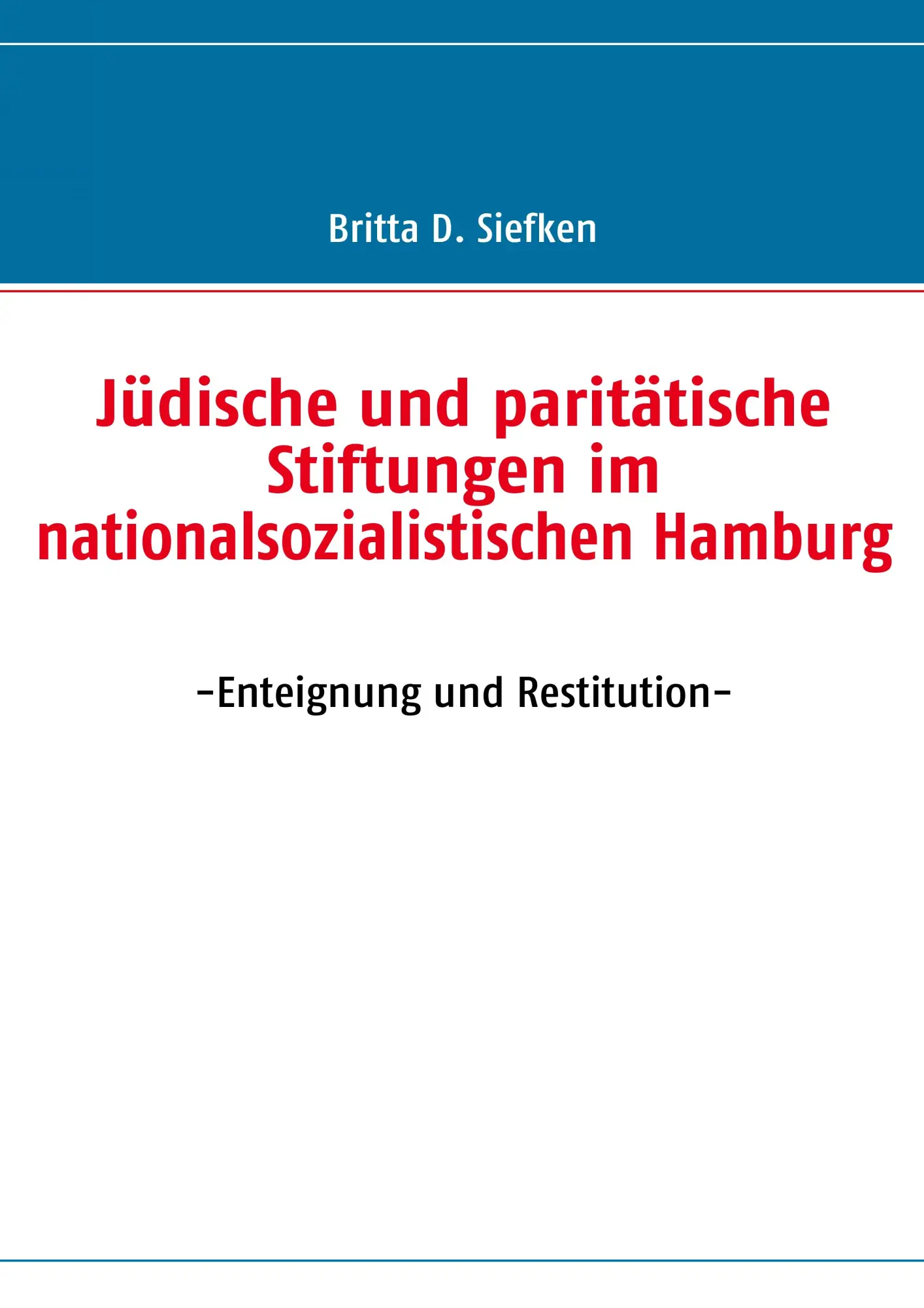 Cover: 9783837034141 | Jüdische und paritätische Stiftungen im nationalsozialistischen...