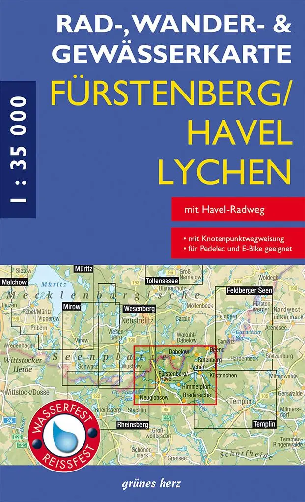 Cover: 9783866364141 | Rad-, Wander- und Gewässerkarte Fürstenberg/Havel, Lychen | Gebhardt