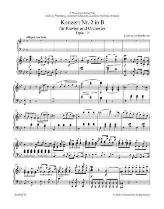 Bild: 9790006544141 | Konzert Nr. 2 in B für Klavier und Orchester op. 19, Klavierauszug