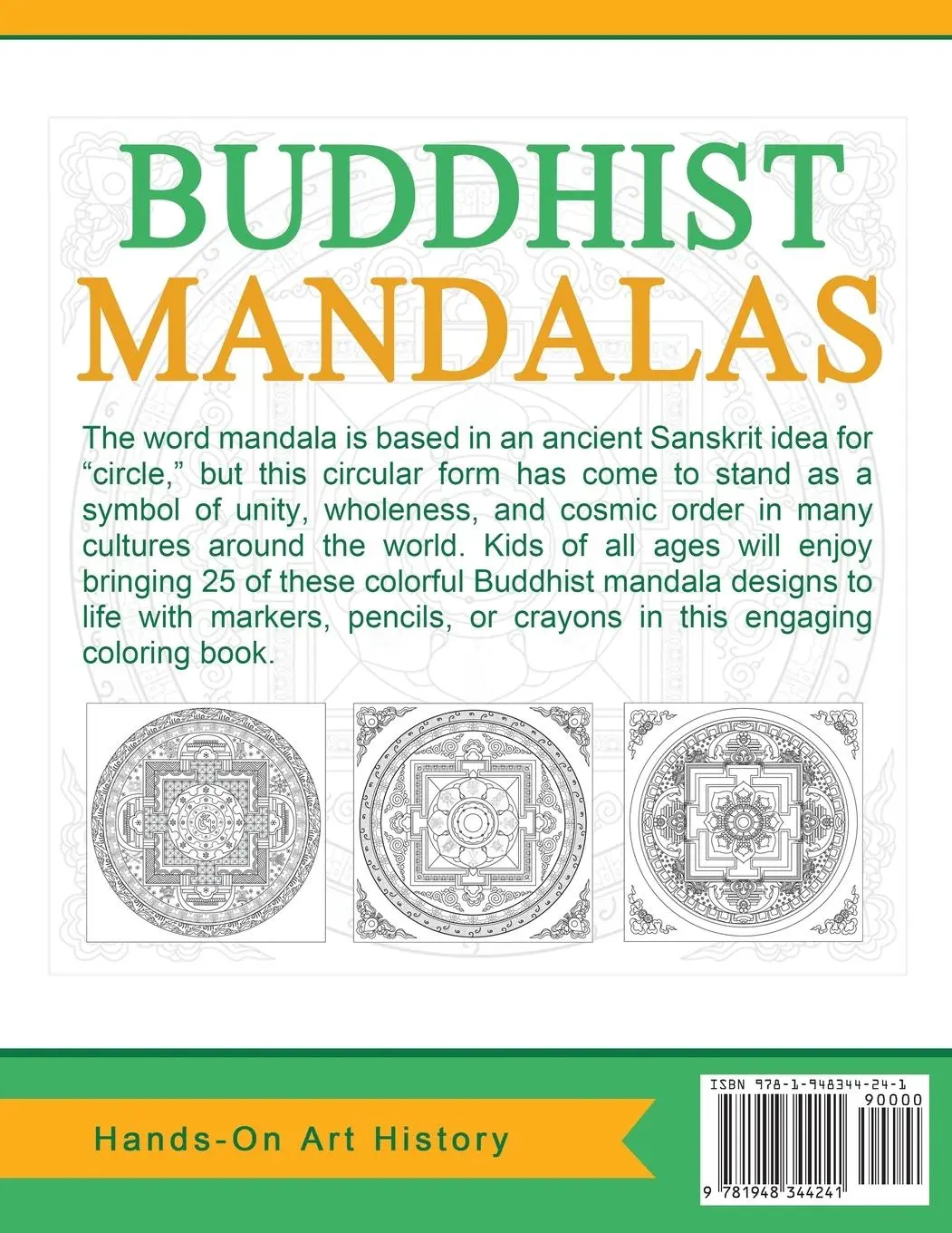 Rückseite: 9781948344241 | Buddhist Mandalas | Coloring Pages for Kids and Kids at Heart | Buch