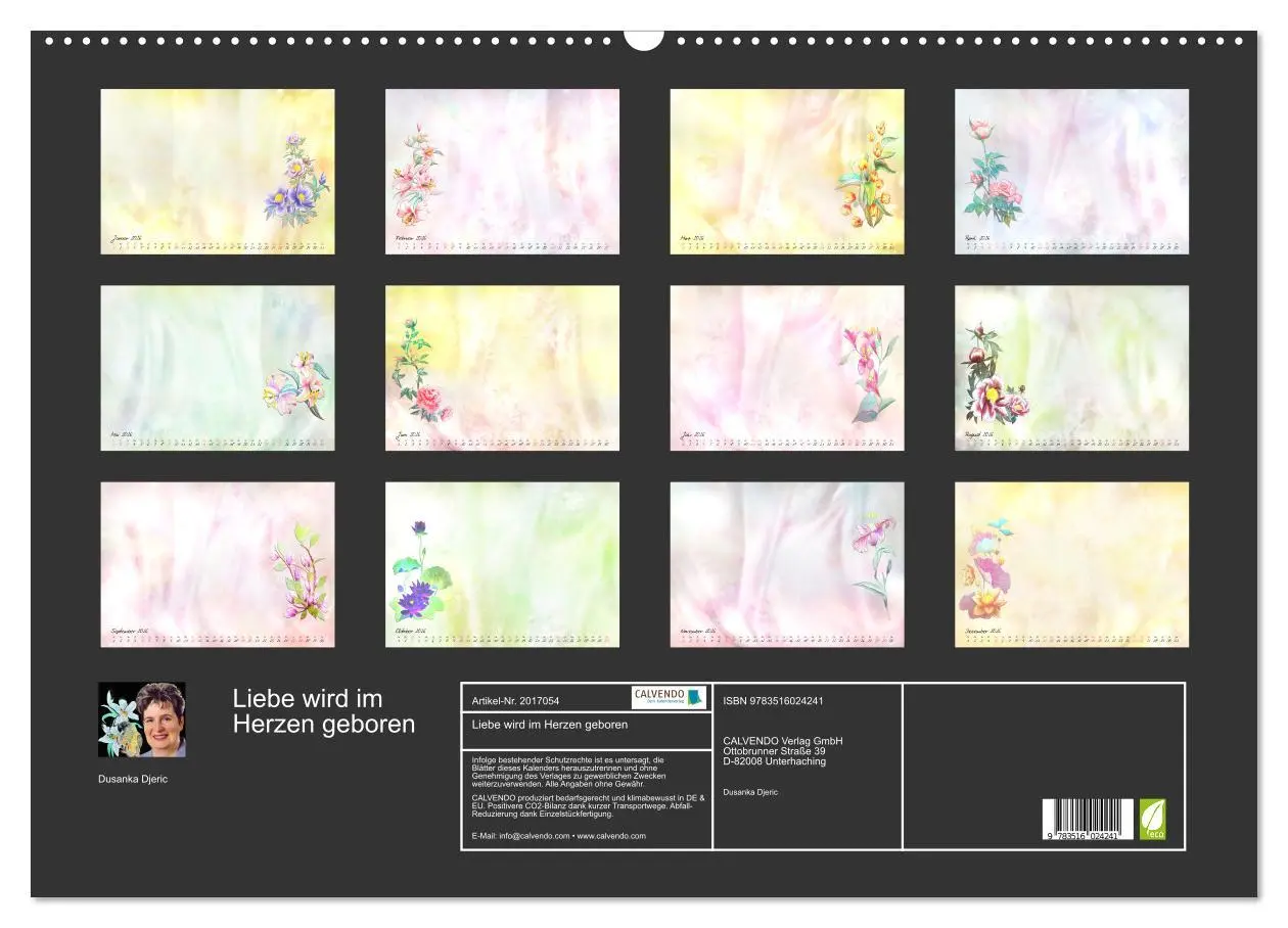 Bild: 9783516024241 | Liebe wird im Herzen geboren (Wandkalender 2026 DIN A2 quer),...
