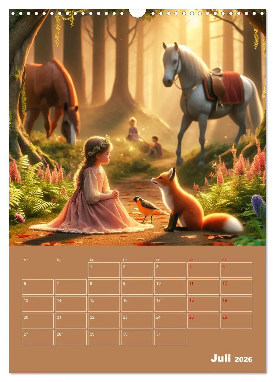 Bild: 9783516264241 | Königliche Momente - Kleine Prinzessin im Märchenwald (Wandkalender...