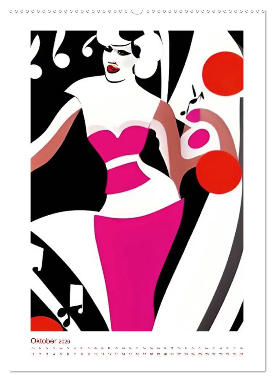 Bild: 9783516334241 | Musikliebe (Wandkalender 2026 DIN A2 hoch), CALVENDO Monatskalender