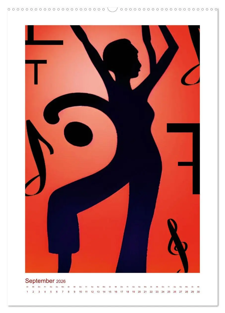 Bild: 9783516334241 | Musikliebe (Wandkalender 2026 DIN A2 hoch), CALVENDO Monatskalender