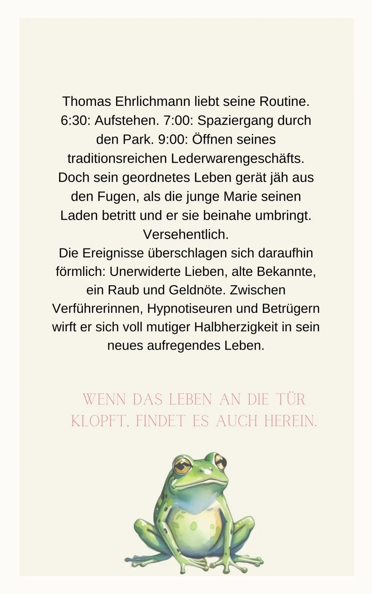Rückseite: 9783989424241 | Das zufällig aufregende Leben des Thomas Ehrlichmann | Mika Nahrten